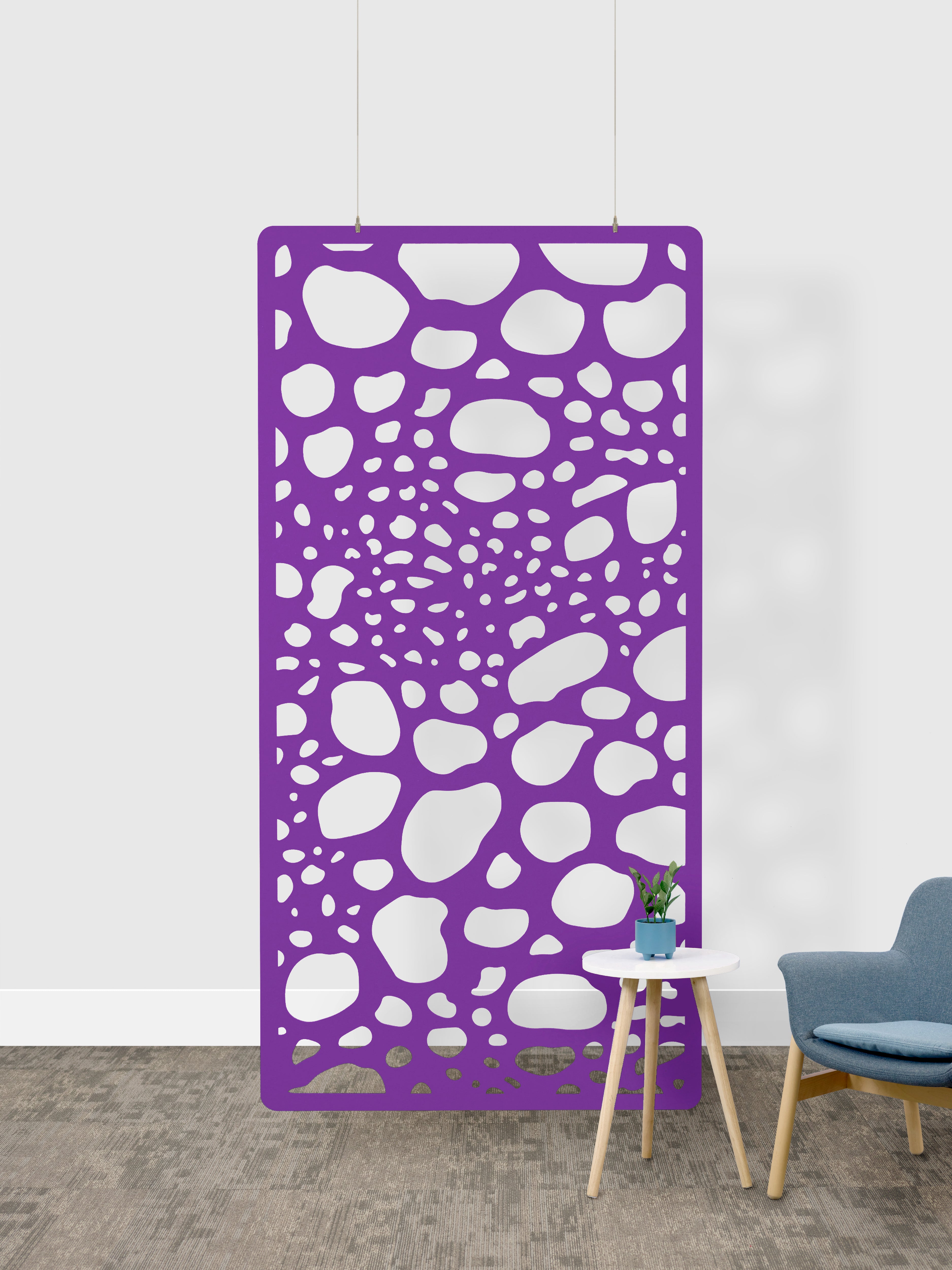 Lavender Pebble Partition